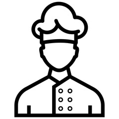 Chef icon line design vector 