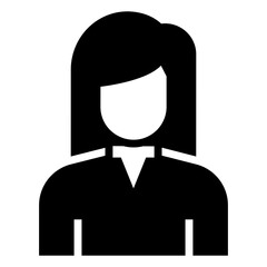 Young girl filled vector icon 