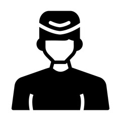 Chef icon in filled vector 