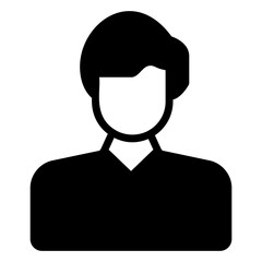 Young boy filled vector icon 