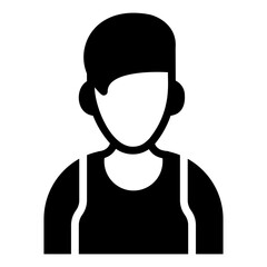 Male teeneger icon design filled vector 