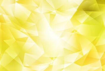 Light Yellow vector abstract polygonal pattern.