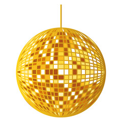 golden mirrors sphere disco hanging