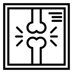 X-ray icon in line design  
