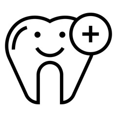 Fototapeta premium Tooth health icon on white background 