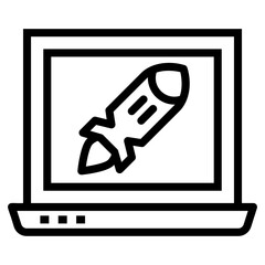 Icon of ddos in line design.