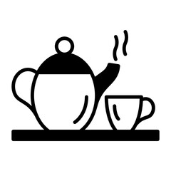 Consuming Hot Drinks Concept, Tea Cup Set Vector Color Icon Design, Winter Fall activities Symbol on white background, Cold Weather Sign, Wild Season Elements,