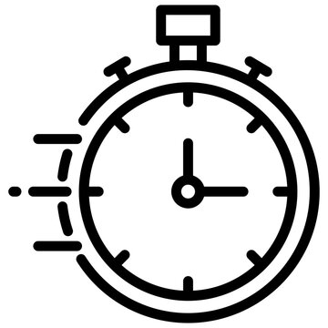 Fast time icon in line design 