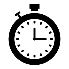 Glyph vector of stopwatch icon 