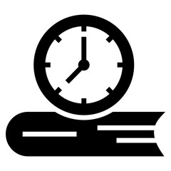 Obraz premium Study time icon in glyph design 