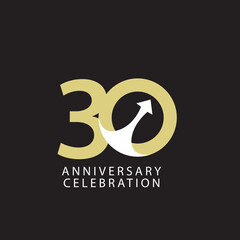 30 Years Anniversary Celebration Vector Template Design Illustration