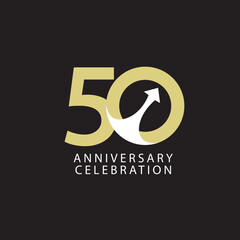 50 Years Anniversary Celebration Vector Template Design Illustration