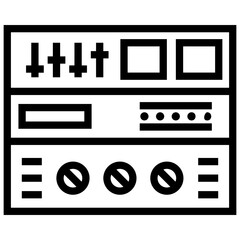 Audio mastering module line icon 