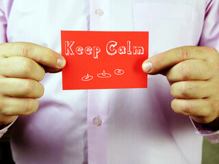 Business concept about  Keep Calm    with inscription on the page.