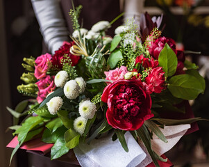 nice bouquet in the hands