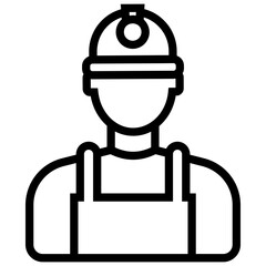 Worker icon in line design