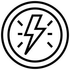 Icon of energy symbol in line design 