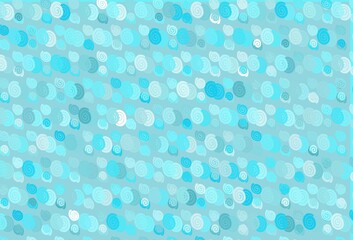 Naklejka na ściany i meble Light BLUE vector pattern with bubble shapes.