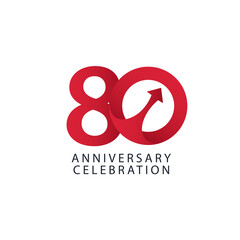 Obraz premium 80 Years Anniversary Celebration Vector Template Design Illustration