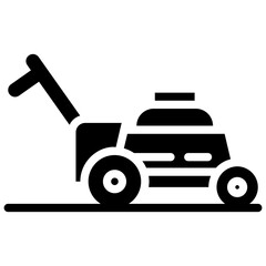 Lawn mower solid design vector 