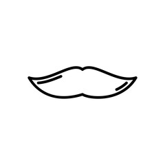 moustache icon line style vector