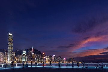 Fototapeta premium Cityscape at Victoria Harbour in Hong Kong
