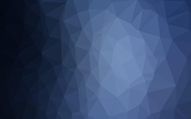 Dark BLUE vector abstract polygonal layout.
