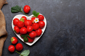 Ripe garden strawberry