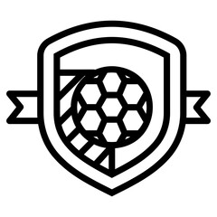 line design of soccer club badge 