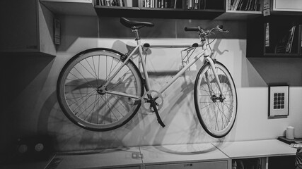 Krakow, Poland - August 28, 2018: Bicycle in the interior of the IKEA store