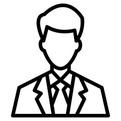 Lawyer icon in line design vector 