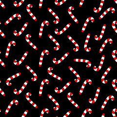 Fototapeta na wymiar Seamless pattern with Candy Cane. Vector illustration. Christmas background.
