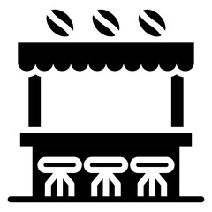 Cafe table isolated on  white background 