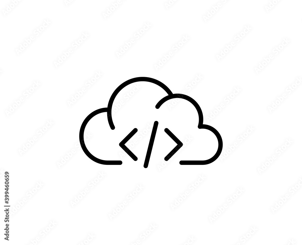 Poster code line icon
