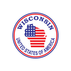 Wisconsin Map Vector , Country Logo