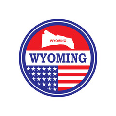 Wyoming Map Vector , Country Logo