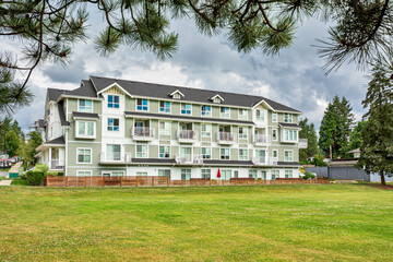 Modern Apartment Buildings in Vancouver, British Columbia, Canada