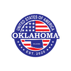 Oklahoma Map Vector , Country Logo