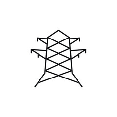 Electric tower icon design isolated on white background. vector illustration