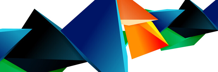 Triangle mosaic abstract background, 3d triangular low poly shapes. Geometric vector illustration for covers, banners, flyers and posters and other