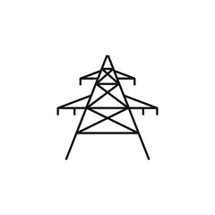 Electric tower icon design isolated on white background. vector illustration