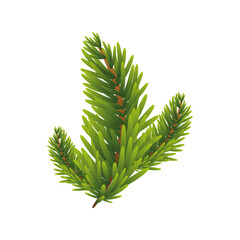 happy merry christmas fir leaf tree icon