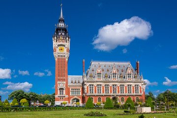 City hall of Calais, view of the parliament building, Normandy, France
 - obrazy, fototapety, plakaty