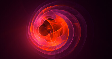 3D rendering abstract round light background