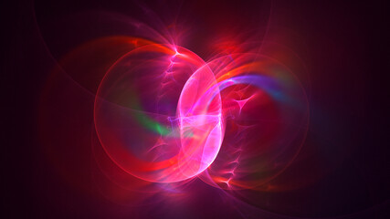 3D rendering abstract colorful fractal light background