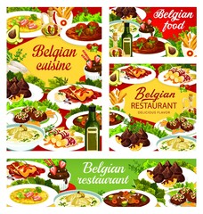 Belgian food cuisine, menu dishes and meals