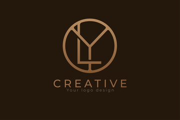 Obraz premium Abstract initial letter L and Y logo,usable for branding and business logos, Flat Logo Design Template, vector illustration