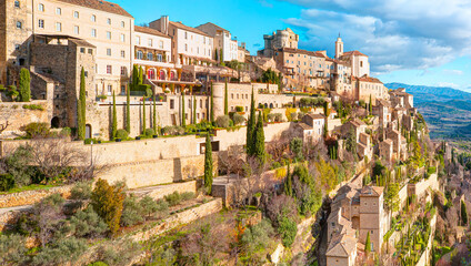 Naklejka premium Beautiful medieval town Gordes - Provence, France