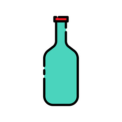 Bottle lineal color icon. simple design editable. design vector illustration
