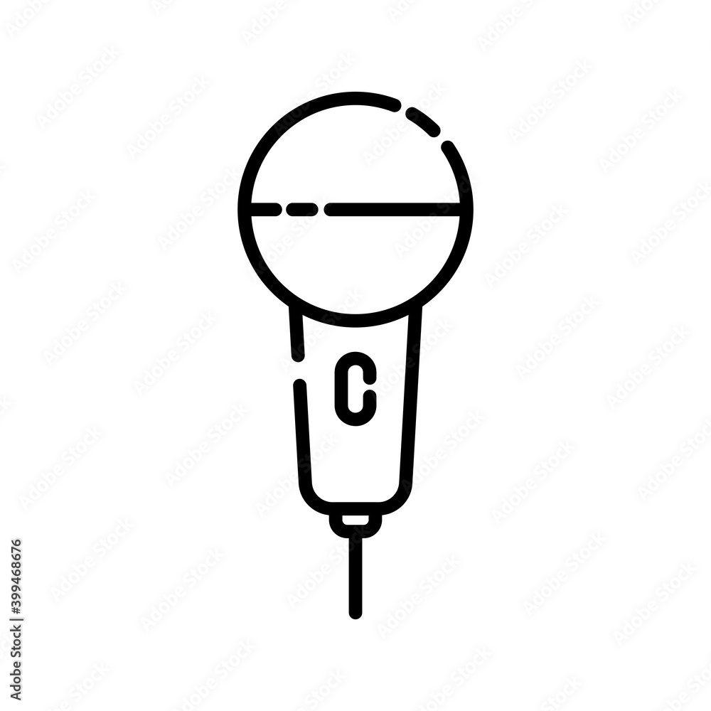 Poster microphone line icon. simple design editable. design vector illustration